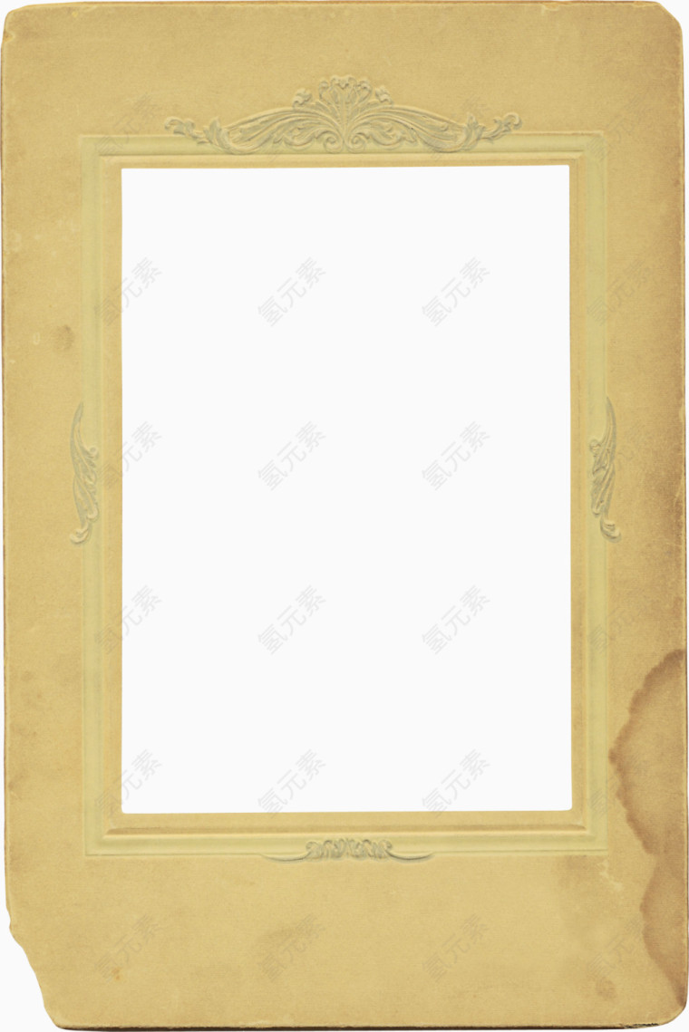 棕色花纹相框