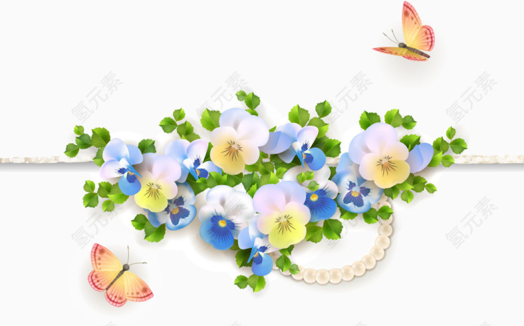 矢量手绘花朵