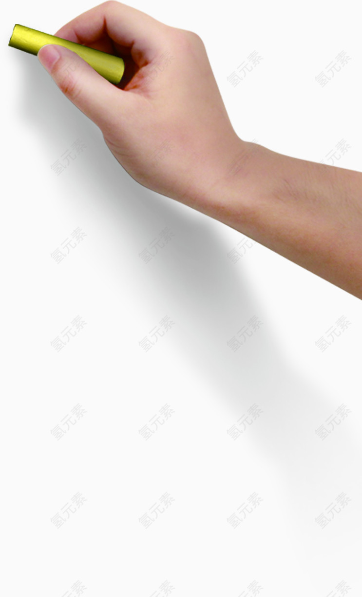 拿着粉笔的手臂