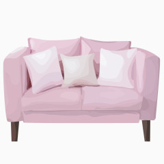 粉色双人沙发