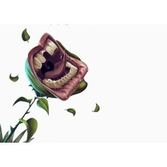 创意长牙的植物