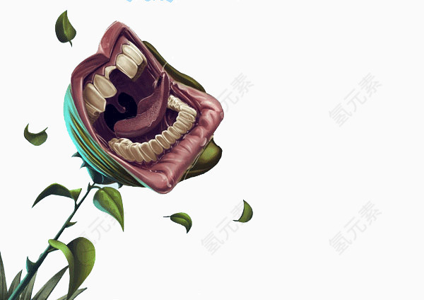 创意长牙的植物