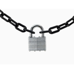 黑色锁链被锁住