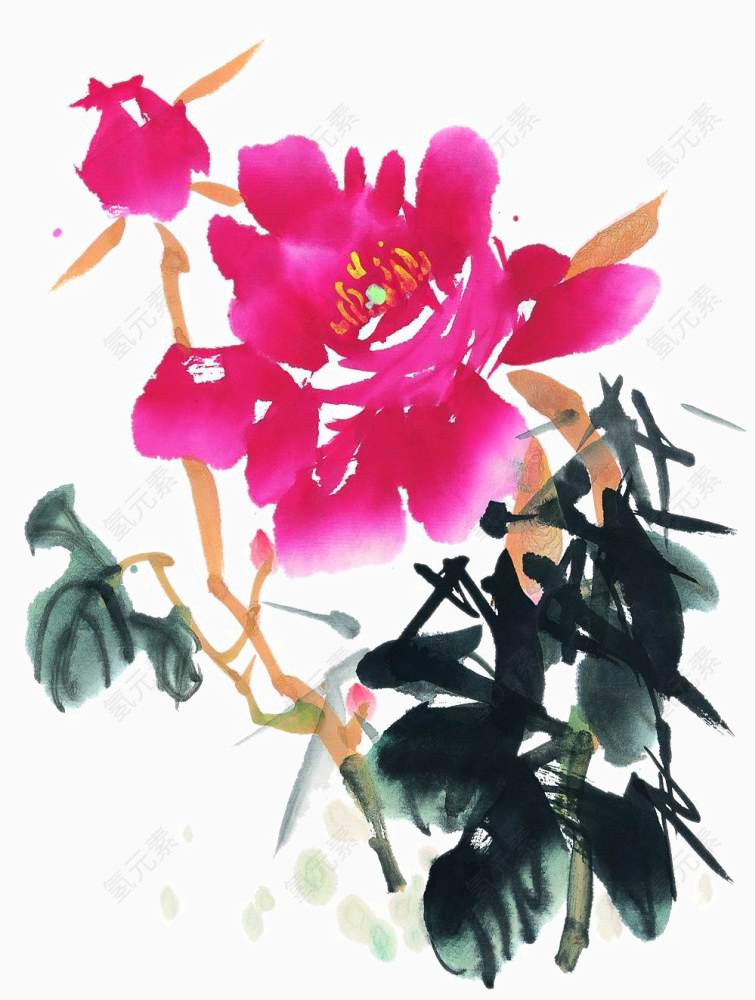 泼墨花卉