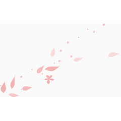 粉色花瓣漂浮