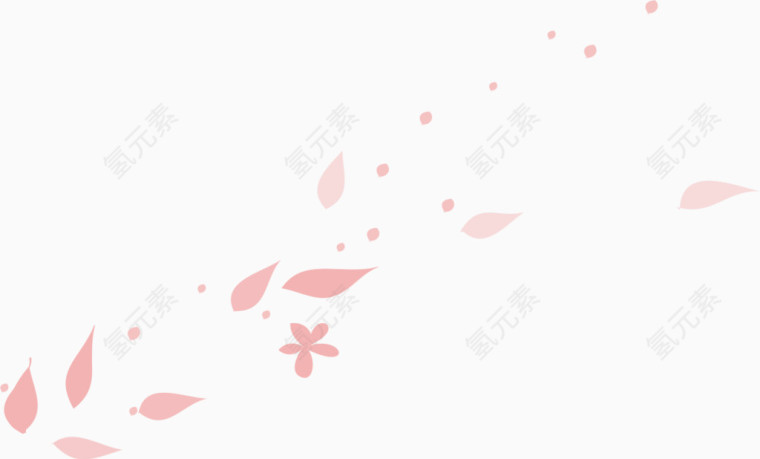 粉色花瓣漂浮