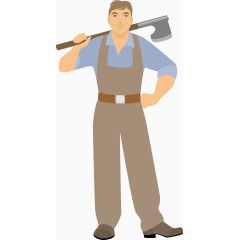 伐木工人矢量图