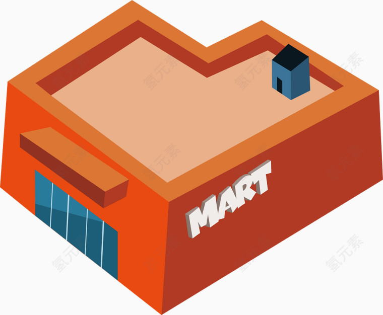 矢量现代城市效果元素免抠素材