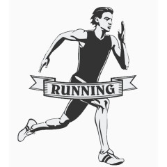 RUNNING奔跑中的男子