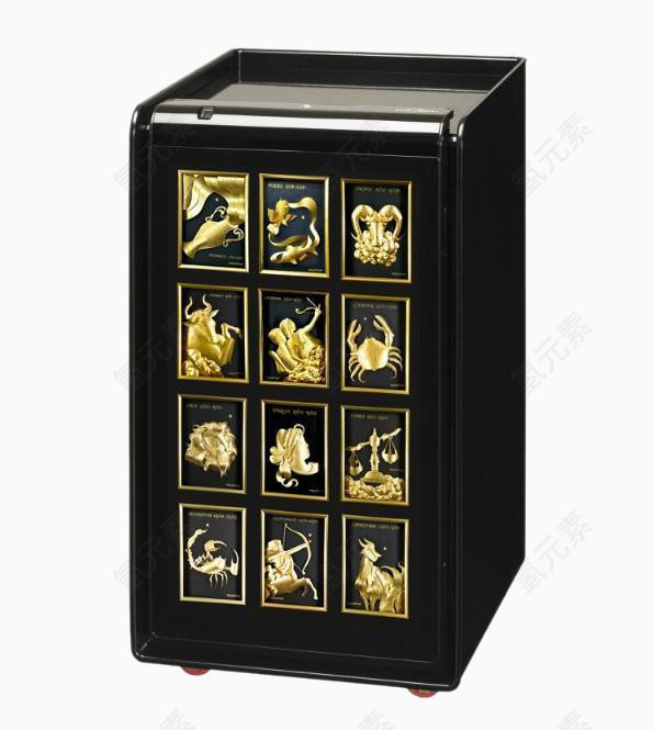 金色图案保险箱