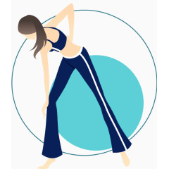 瑜伽功矢量素材