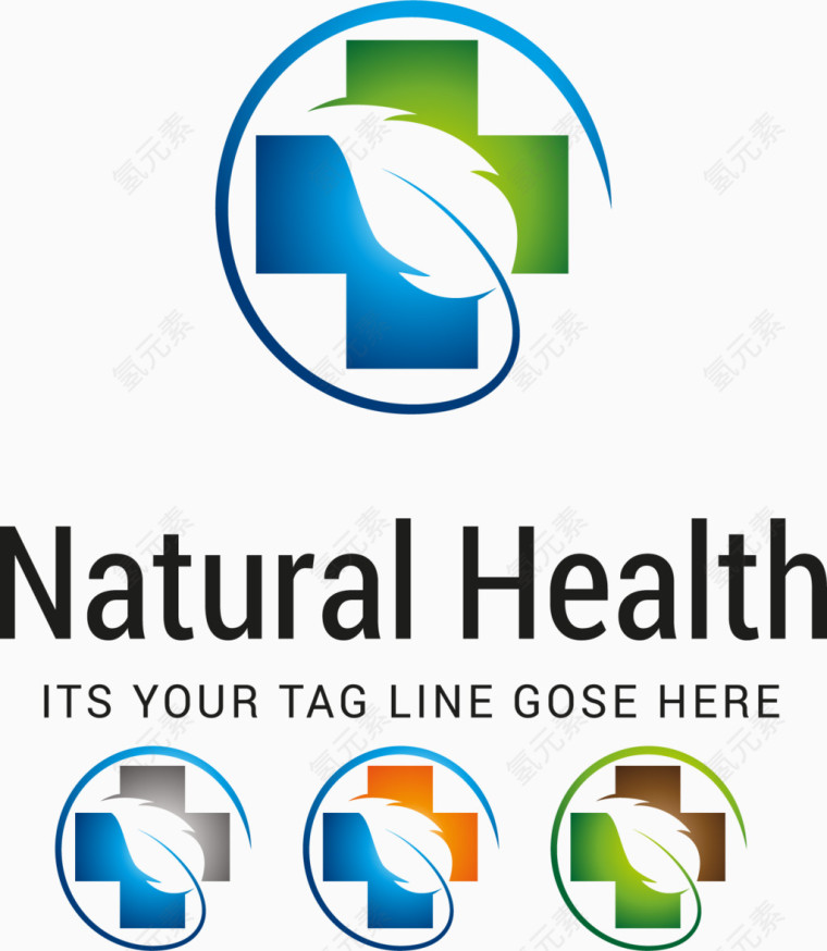 抽象十字架关爱健康