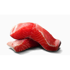 新鲜三文鱼肉片免抠图片