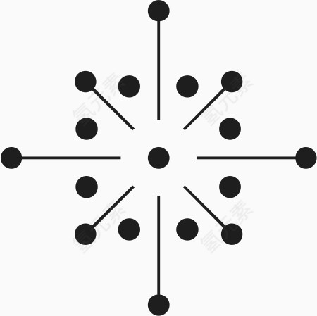 点线面构图底纹角花素材