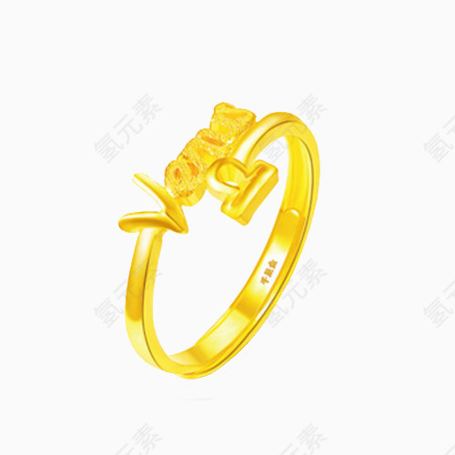 粤通十二星座黄金天秤座戒指
