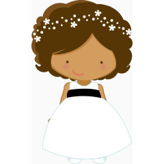 卡通非洲小女孩