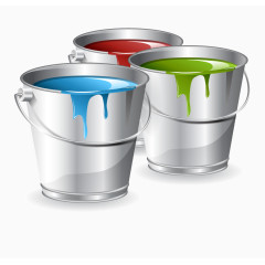 彩色油漆桶