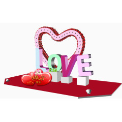 情人节玫瑰花造型装饰