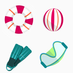 沙滩海边潜水用品