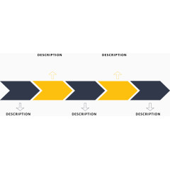 分散箭头流程图.