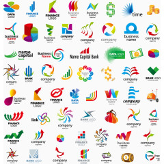 三角LOGO设计元素矢量图