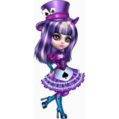 暗紫色系魔法小女孩