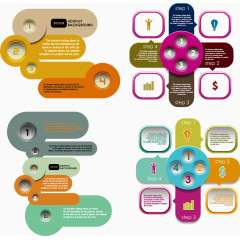 时尚创意数字贴纸标签矢量