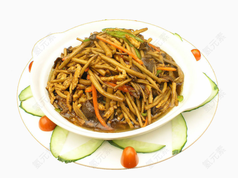 酱肉烩茶树菇