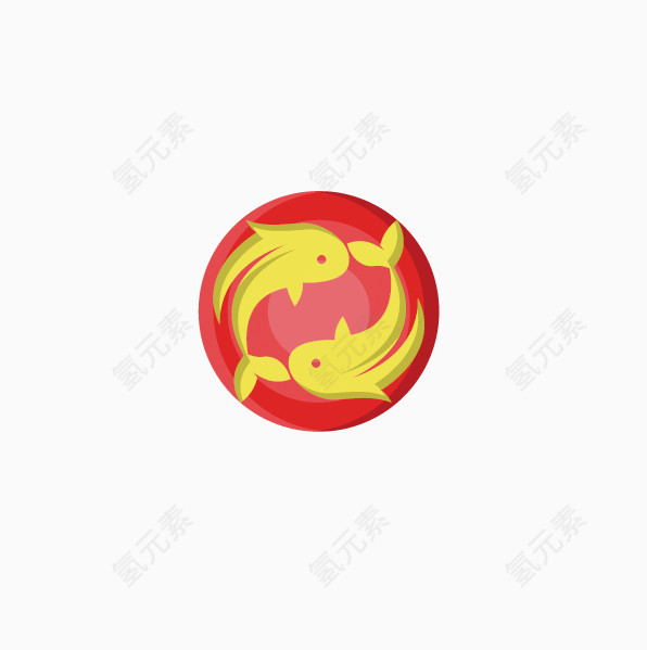 双鲤鱼盆子