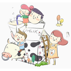 妈妈给宝宝拿牛奶