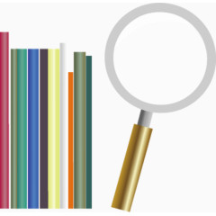 矢量书和放大镜