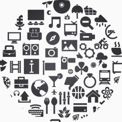 矢量手绘扁平图标合集