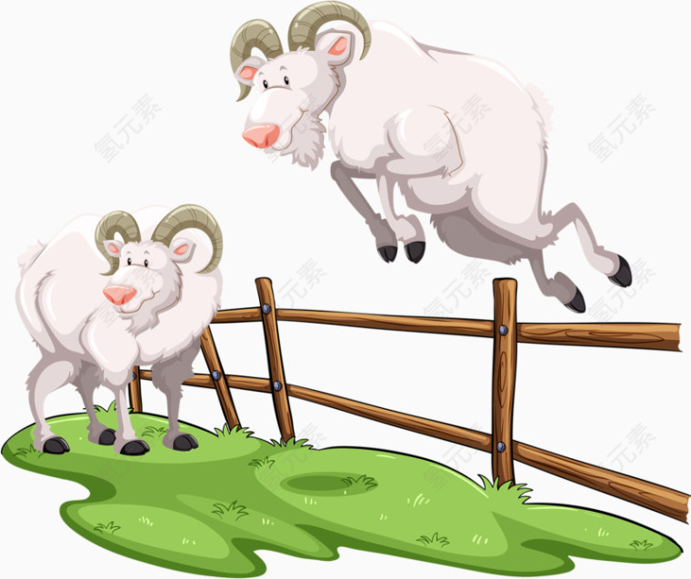 跨栏的山羊
