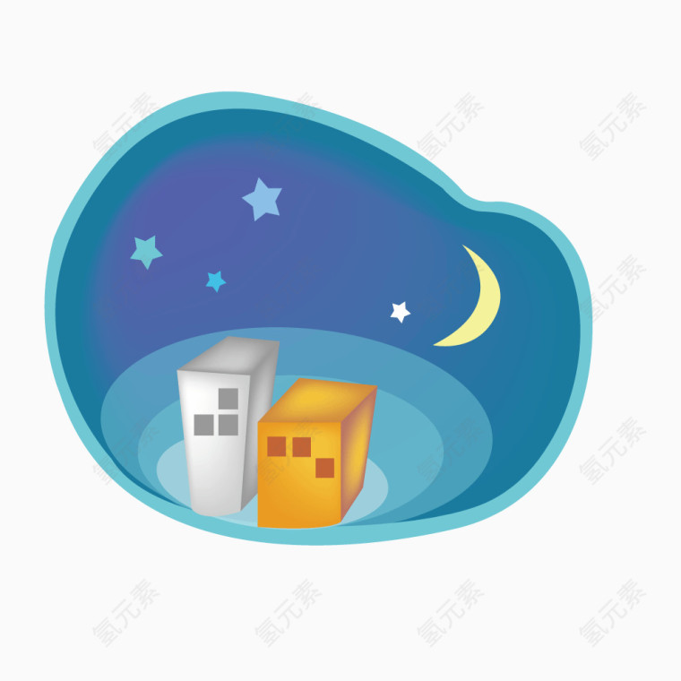 矢量夜空家园