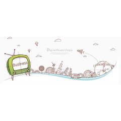 矢量商务场景插画