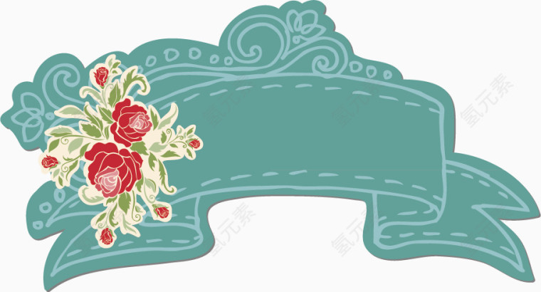 彩色复古标签矢量素材