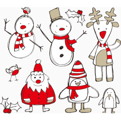 圣诞老人与雪人