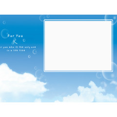 蓝色儿童相册模板元素