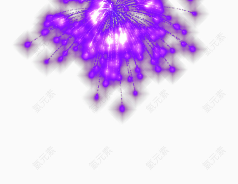 紫色烟花礼花绽放效果