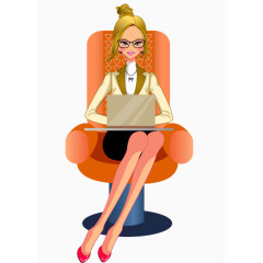 卡通手绘职业女性