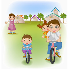 幸福的一家四口