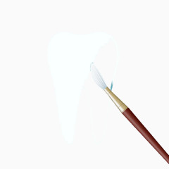 白色牙齿插画