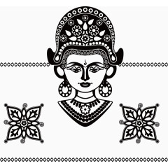 矢量古代图腾泰国风情佛像