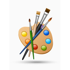 矢量卡通质感调色板素材