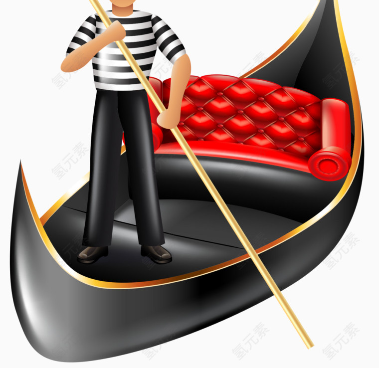 矢量手绘威尼斯水城