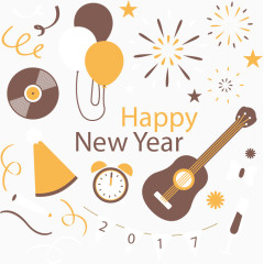 庆祝新年的元素