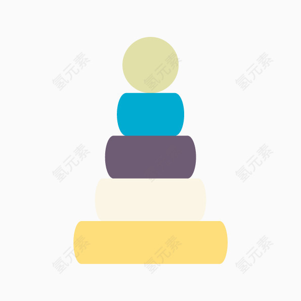 矢量叠叠高儿童玩具