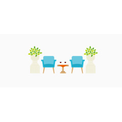 矢量茶几沙发椅