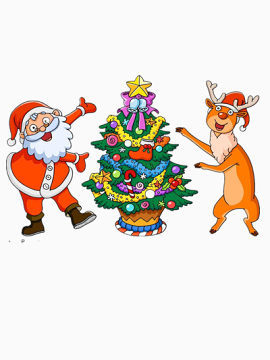 圣诞节主题卡通画