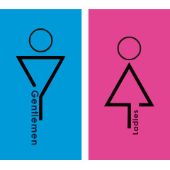 矢量创意设计洗手间标识图